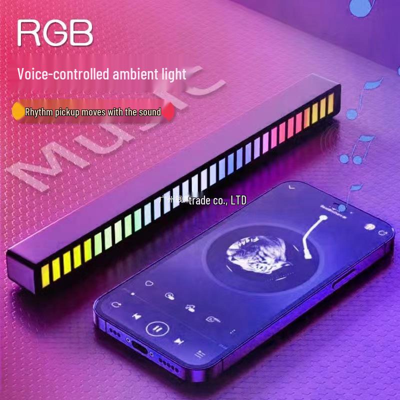 Voice-Activated RGB Music Rhythm Light for Desktop and Car - Esports Ornament and Bedroom Decor with App Control