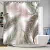 Tropical Palm Tree Shower Curtain Rustic Brown Beige Print Home Decor Bathroom Decoration Size 72x84 Inches