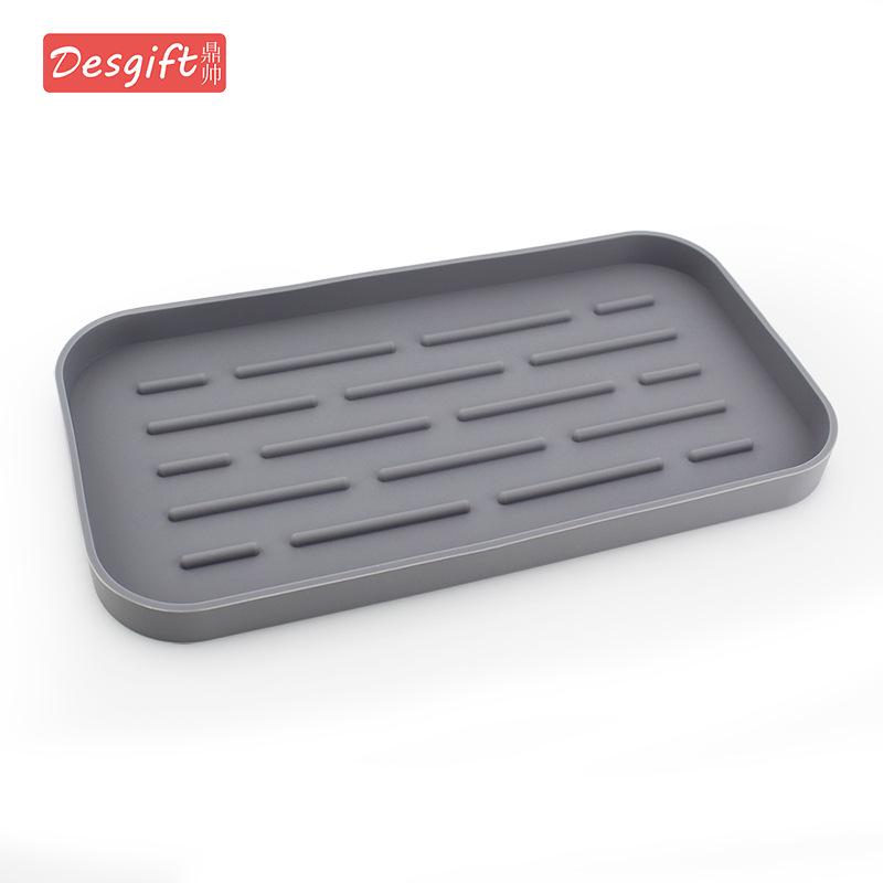 Silicone Nordic Square Draining Mat - Thick, Minimalist Kitchen Water Storage Mat for Cutlery & Cups