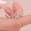 Classic Six-Prong Snowflake Moissanite Ring, 1 Carat Simulated Diamond, 925 Sterling Silver