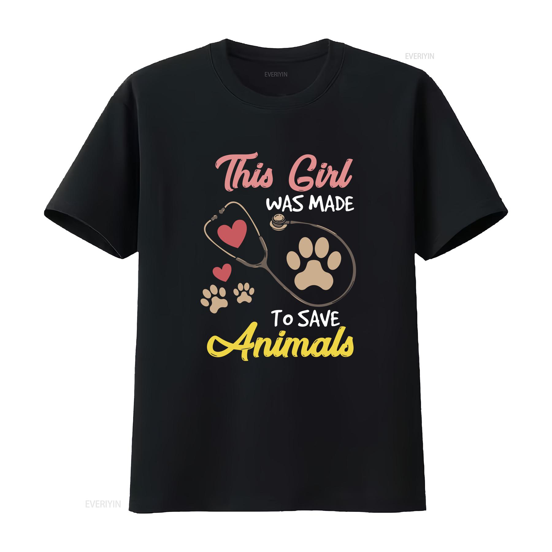 

Vet Tech T Shirt Reception Veterinarian Animal Was Made To Save Animals vintage Washed graphic Unisex fashion Comfortable 4XL