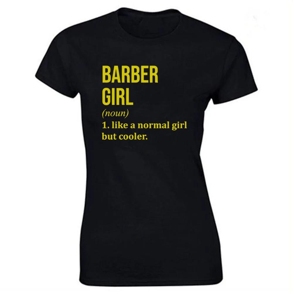 Hairdressing Hearbeat Barber Print Cotton Casual  Tshirt Women Funny T Shirt for Lady Streetwear Regular Top Tee