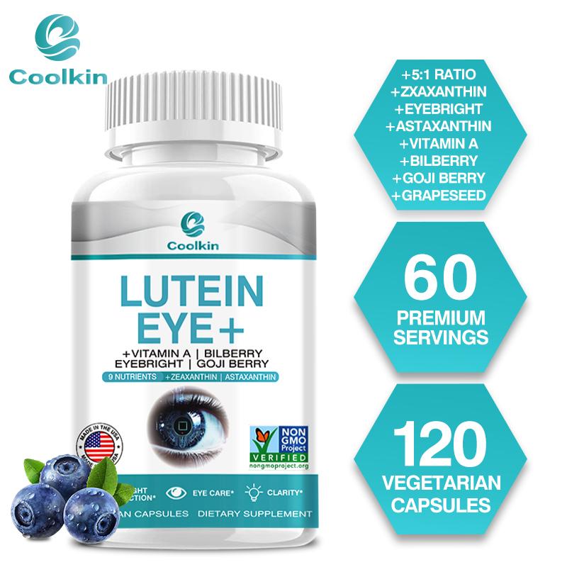 Lutein Eye Care Capsules - Contains Vitamin A, Zeaxanthin, Astaxanthin, and Bilberry Extract - Vision Health Supplement