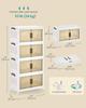 SONGMICS Storage Boxes with Lid, 4-Tier Stackable Organiser with 1 Lid