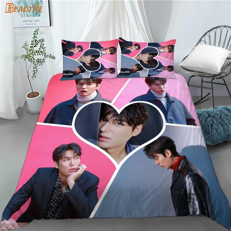 Custom Kpop Idol Lee Min Ho 3 Pcs Duvet Cover Set Fashion Bedding Sets Comforter Duvet Cover Pillowcase Home Textiles