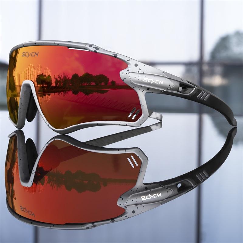 SCVCN Cycling Sunglasses Bike Glasses Sports Bicycle Men Goggles Outdoor MTB Road Running Sunglasses UV400 Protection Eyewear