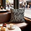 Zebra Texture Cushion Cover Set of  Decorative Short Plush Pillow Covers for Sofa Soft  Cushion Case x cm