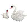2pcs Small Resin Swan Ornaments Resin Cake Topper Set Swan Decorations  Garden Pond Use