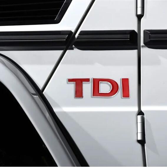 1Pcs Metal TDI Car Side/Rear/Front Decorations Badge Emblem 3D Self-Adhesive Nameplate Sticker for Car