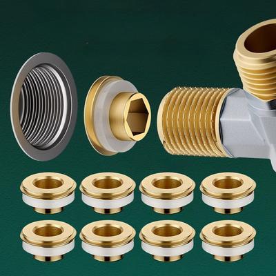Copper Sealing Gasket for Water Pipe 4-point Joint Faucet Angle Valve with No Raw Material and Leak Proof Silicone Copper Gasket