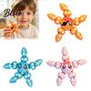 Starfish Hanging Ornament 3D Printed Articulated Figure Flexible Cartoon Fidget Joint Figure Toy Sea Animal for Desktop Decor Schoolbag Accessory