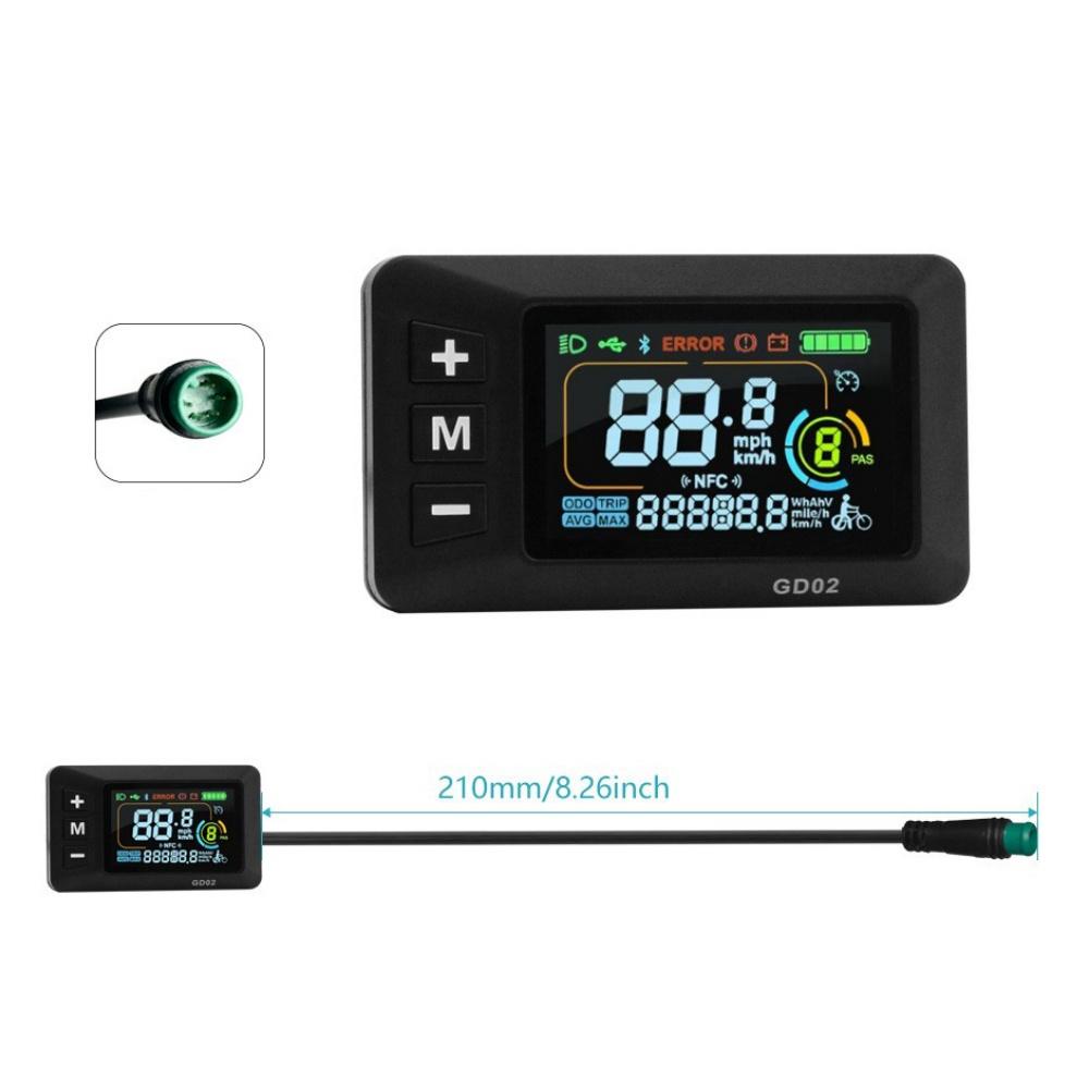 Bicicletta Elettrica 5-Pin Schermo a Colori Pannello Strumenti LCD Intelligente 24-60V
