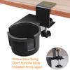 Under-Desk Cup Holder 180 Degree Rotating Anti-Spill Sturdy Adjustable Clip Design Mug Holder Home Supplies
