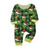 Christmas Print Family Matching Loungewear Set Long Sleeve Neck Top and Pants