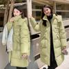 Down cotton coat for women, 2025 winter new style cotton coat, medium and long fashionable all-matching thick loose figure-flattering winter coat