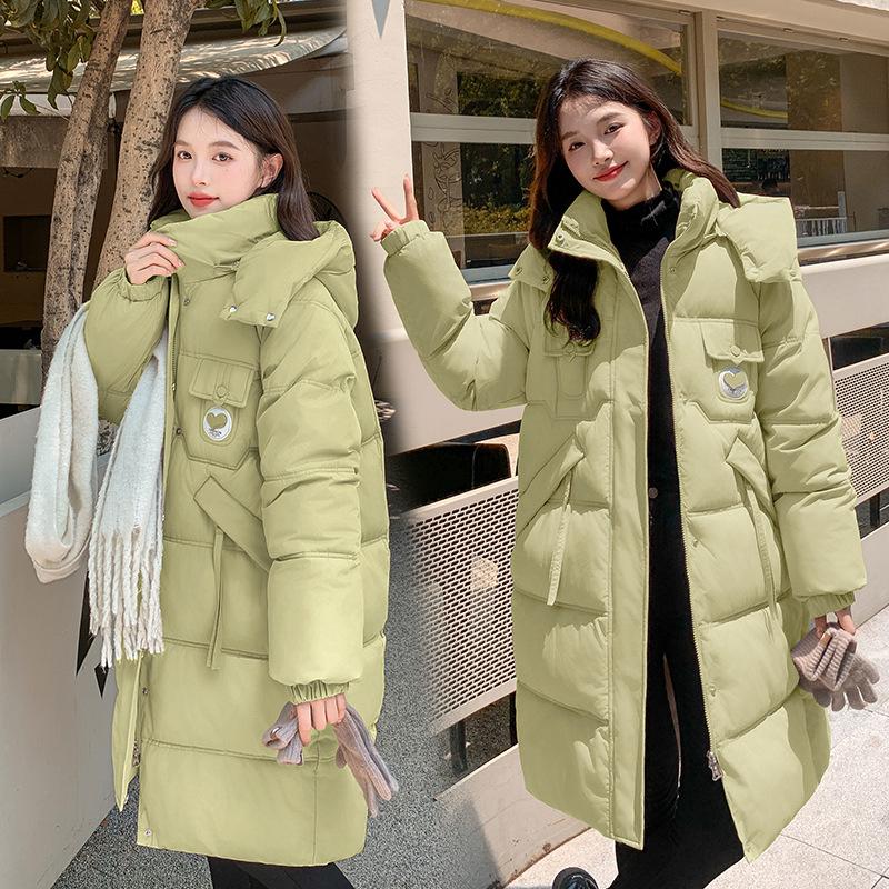 Down cotton coat for women, 2025 winter new style cotton coat, medium and long fashionable all-matching thick loose figure-flattering winter coat