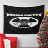 Megadeth Logo On Black Background Pattern Wall Hanging Tapestry Decorative Tapestry Home Decor for Bedroom and Living Room