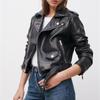 Early Autumn Fashion Slim Motorcycle Jacket Leather Jacket Women's Jacket Temperament