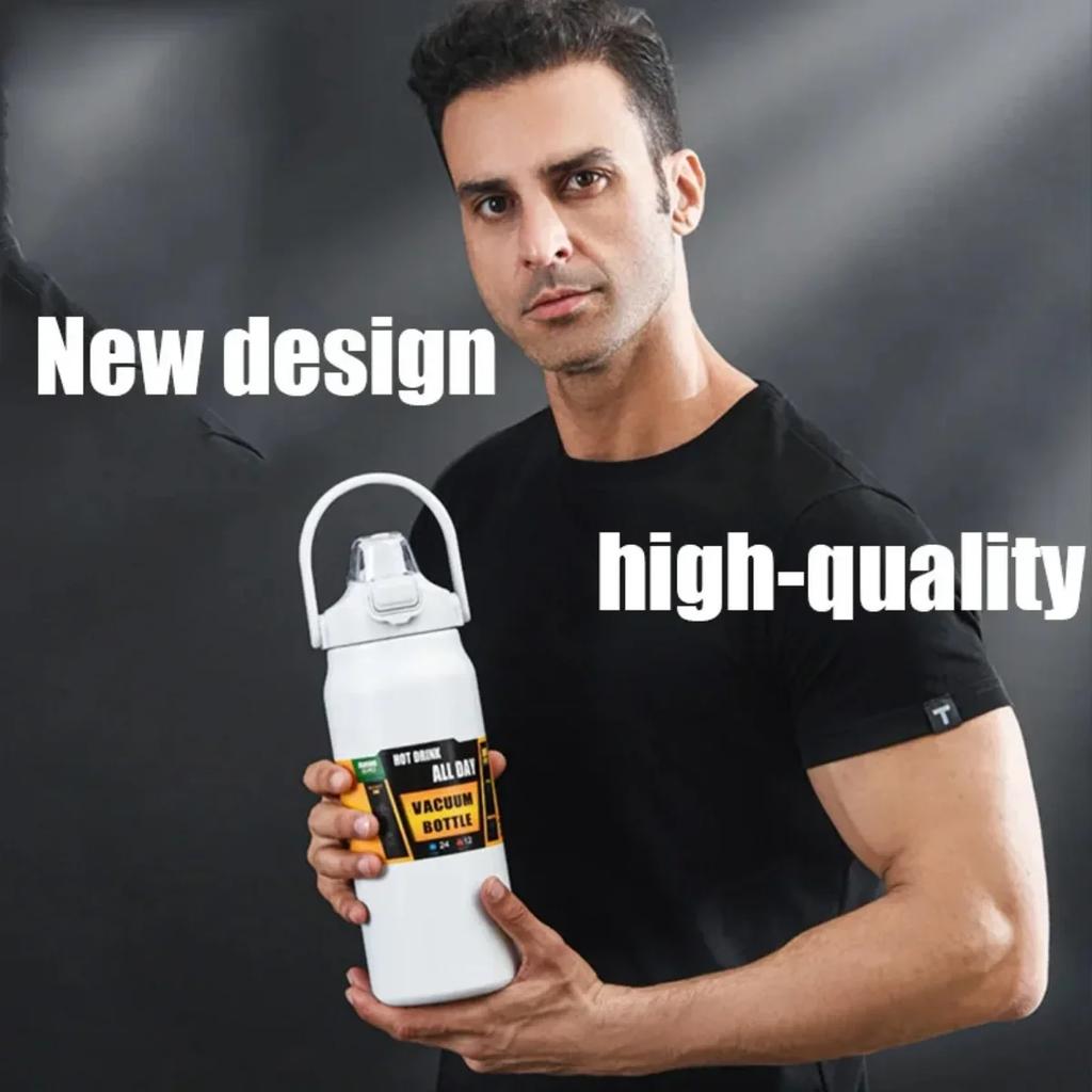 Handy Thermos with Straw Outdoor Sport 304 Steel Thermal Mug Tumbler Travel Outdoor Vacuum Flasks Water Bottle