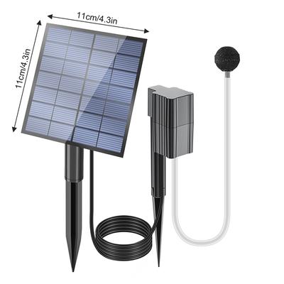 Aeratore Solare per Stagno, 2,5W 7V Alimentato a Energia Solare   Pompa Ossigenatore con 1 Pietra a Bolle per Stagno Idroponica Acquari Trasporto Pesci