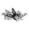 Small Fresh And Simple Butterfly Wicker Flower Plain Flower Waist Belly Arm Tattoo Sticker