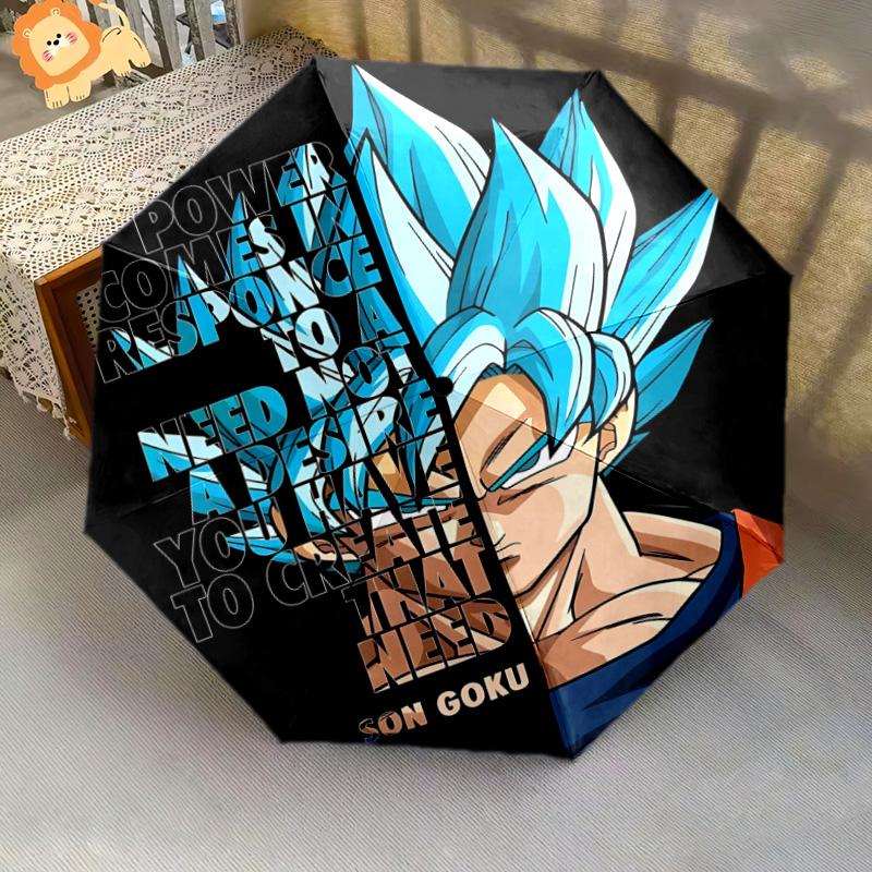 1 PC Automatic Folding Umbrella - Dragon Ball Super Pattern Portable Foldable Design With 8 Ribs Christmas Birthday Gifts