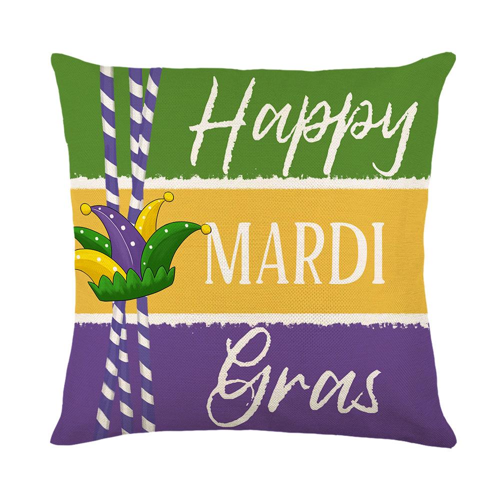 Pillow Case Holiday Party Decoration Home Living Room Sofa Cushion Cover Linen Print