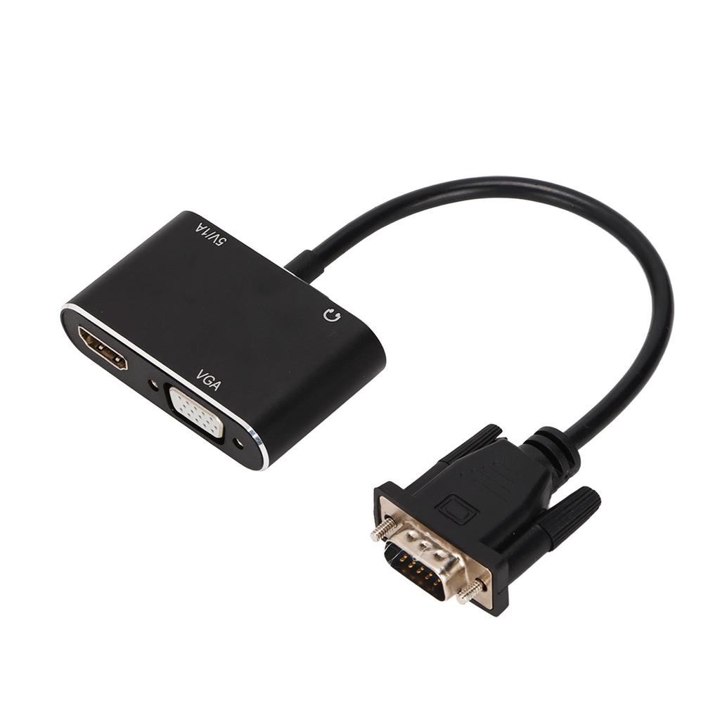2 in 1 Splitter VGA to VGA High Definition Multimedia Interface Adapter High Resolution Stable Computer Accessories