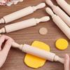 6pcs Natural Wood For Mini Rolling Pins 14x2cm for Baking and Craft Fun
