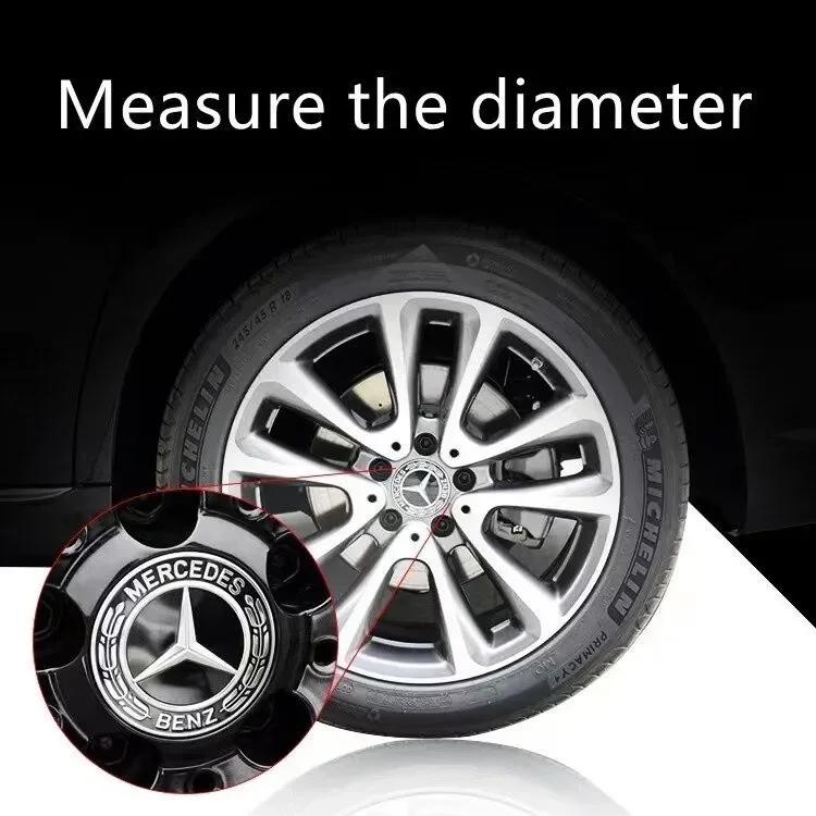 Hot Car Sticker 4PCS 75mm Car Wheel Center Cap Hub Covers Badge Accessories for Mercedes benz AMG C E S GLE CLC Class W204 W203