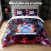 Set Biancheria da Letto West Ham United Football Design 1 Copripiumino + 2 Federe Morbido Traspirante Biancheria da Letto per la Casa