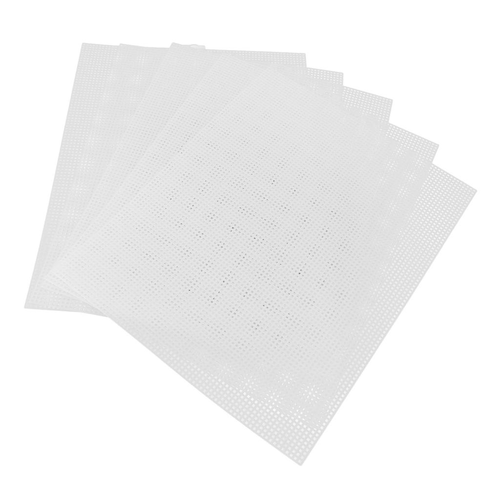 10Pcs 7 Count Plastic Canvas Sheets Cuttable Multifunctional Plastic Mesh Canvas Sheet for Coasters Tissue Boxes