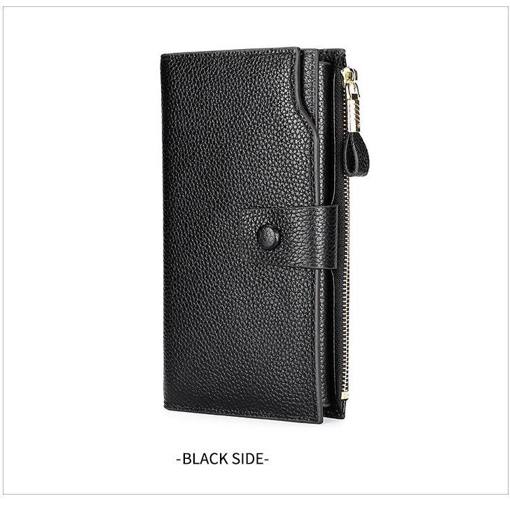 Жіночі слоти для кількох карток Сумка-клатч великої місткості Тримач ідентифікатора кредитної картки RFID Довгі гаманці з натуральної шкіри для жіночої сумки для мобільного телефону Гаманець