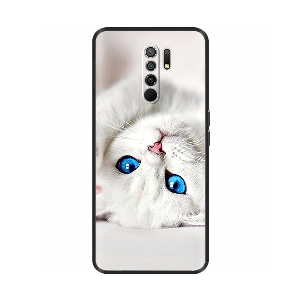 Silicon Case for Xiaomi Redmi 9 Redmi9 Case Back Cover Coque Funda Shell Soft Black TPU Cute Cartoon Phone Bag Bumper Protective