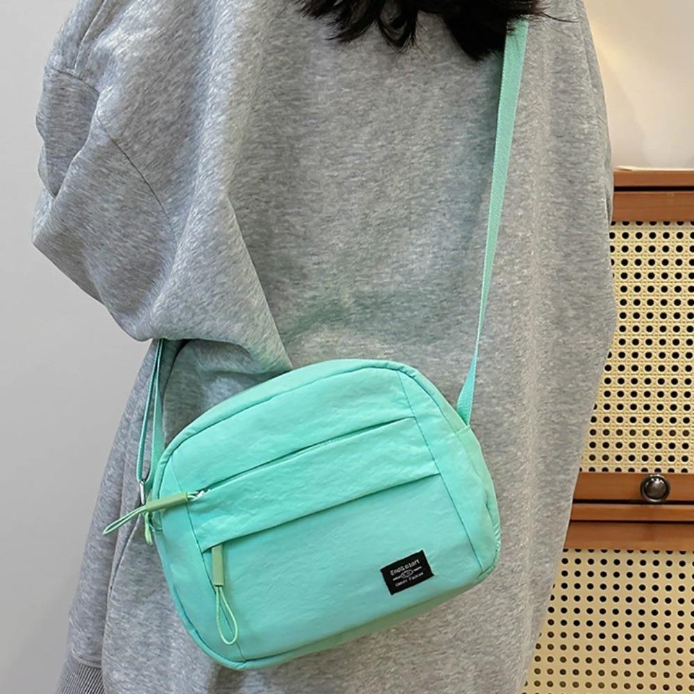 All-match Square Phone Pouch Large Capacity Canvas Crossbody Bag Sports Shoulder Bag  Boys