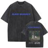 Camiseta Gráfica de Rapper Vintage Lavada Cara de Bad Bunny DeBi TiRAR MaS FOToS Impresión DTMF Camisetas Hombre Hip Hop Retro Camiseta Oversize