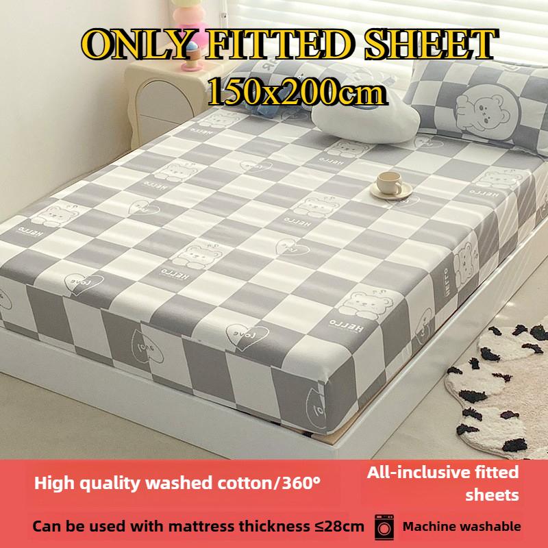 Sábana Bajera No se decolora No hace bolitas Sábana de una pieza Antideslizante Multiespecificación Ropa de Cama Cubrecama Protector