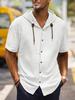 Men's Casual Lightweight Cotton Linen Short-Sleeve Hoodie Cardigan