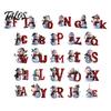 Gift for Family Friends 26 Letter Christmas Ornaments, 2D Flat Snowman Hanging Decoration, Acrylic A-Z Clear Pattern Tree Decor Alphabet Letters