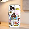 Ins Korean funny and happy girl    Phone Case For iPhone 17,16,15,14,13,12,11 Plus,Pro Max,XS,Soft Silicone Black Cover