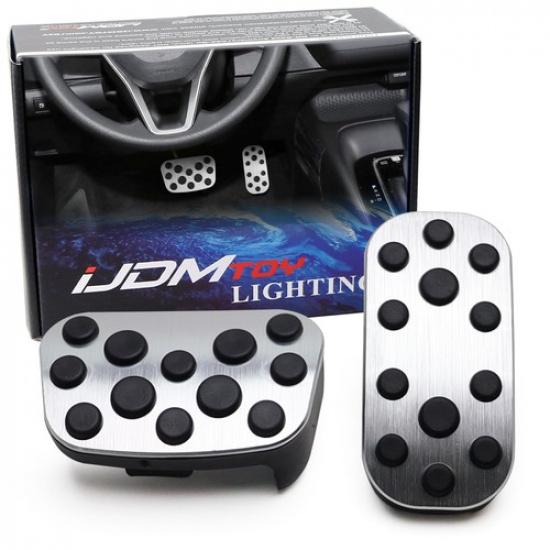 2pc Set Racing Style Silver Aluminum Foot Pedal Covers For Toyota Corolla C-HR