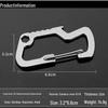 Multi-Function Stainless Steel EDC Carabiner with Bottle Opener & Quick Release Hook