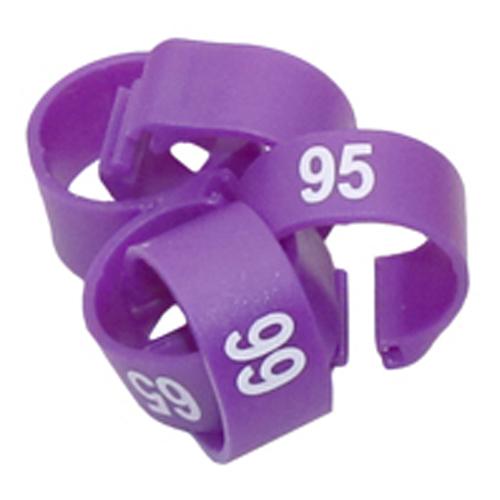 100 Pcs 12MM 14MM Bird Plastic Clip Rings Pigeon Colored Foot Ring No.1-100 For 10 Colors