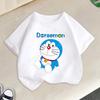 Doraemons Series Boys Girls Short Sleeve Top Summer Hot Cartoon T-shirt Cute Kids Base Clothes O-neck Funny Birthday Gift