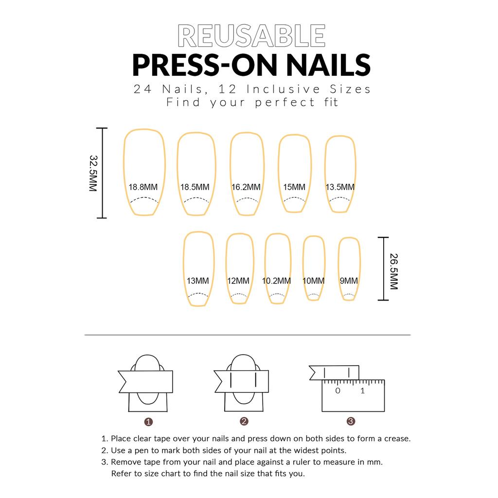 Pink Red Heart Artificial Nails Sweet & Charming Reusable False Nails for Home DIY Manicure Use