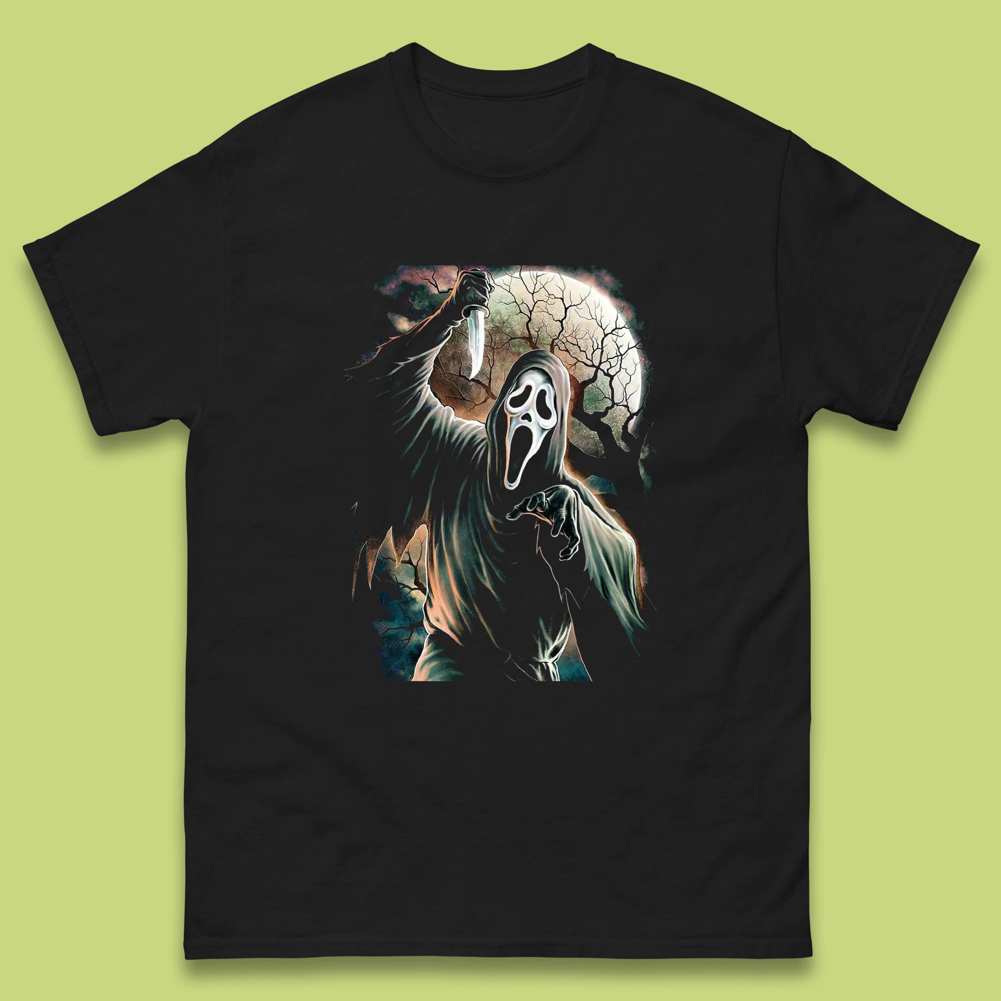 Halloween Ghostface Vintage Scream Movie Horror Night Gift Mens Tee Top 3XL