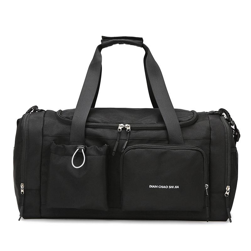 

Travel bag Large capacity trendy and cool high-end messenger bag Business trip fitness sports storage duffel bag Multifunctional large bag чорний
