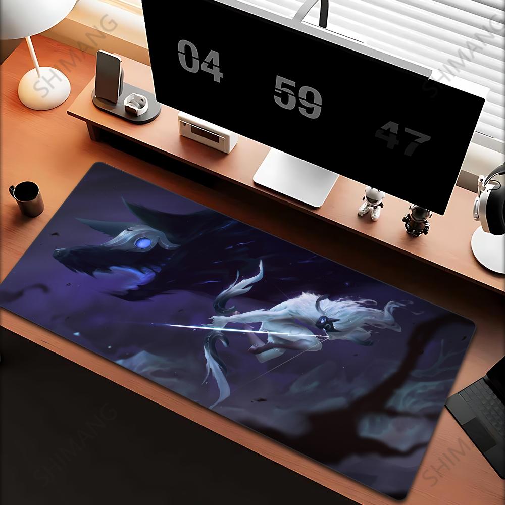 League of Legends Kindred Mouse Pad Large Gaming Mousepad Computer Anime Girl Desk Mat Laptop Accessories Gamer XXL Keyboard Rug