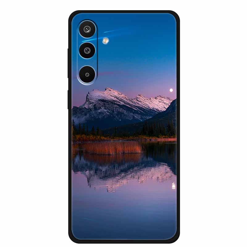 For Samsung Galaxy A36 5G Case Flowers Printed Silicone Phone Cases Cover for Samsung A26 5G TPU Shells A 26 36 Black TPU Coques