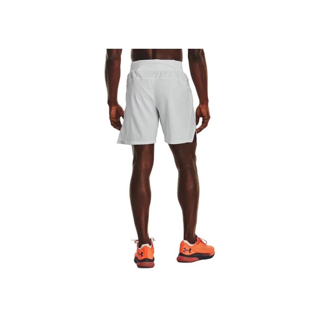 Under Armour Letter Print Straight Leg Sports Shorts Men Bottoms Grey 1376508-006